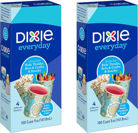 Dixie Bath Cups, Prints - 5 oz - 100 ct - 2 pk