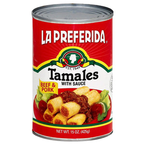 La Preferida Tamales Beef & Pork, 15 Oz