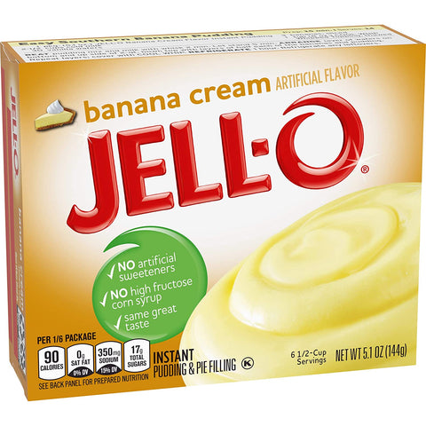 Image of Jell-O Banana Cream Instant Pudding Mix 5.1 Ounce Box (Pack of 6)