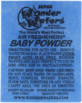 Wonder Wafers 50 and 100 Count Wrapped Automobile Professional Use Air Fresheners Car and Truck Detail Baby Powder