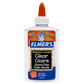Elmer's Washable Clear School Glue, 5 oz Bottle Case of 8