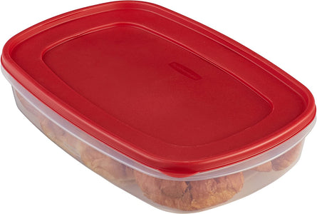 Rubbermaid Easy Find Lids Food Storage Container, 1.5 Gallon, Racer Red