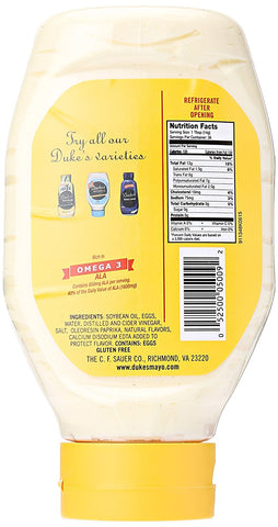 Image of Duke's Mayonnaise Squeeze, 18 oz
