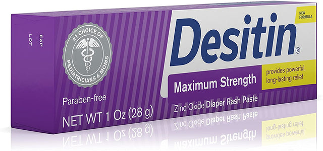 Desitin Maximum Strength Baby Diaper Rash Cream with 40% Zinc Oxide, Travel Size, 1 oz