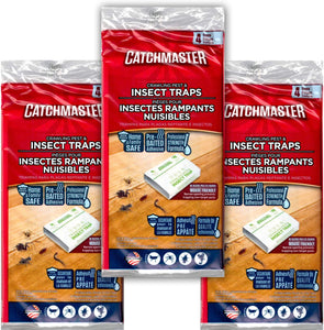 Catchmaster 724 Spider and Insect Glue Trap - 4 Professional Strength Traps per Package