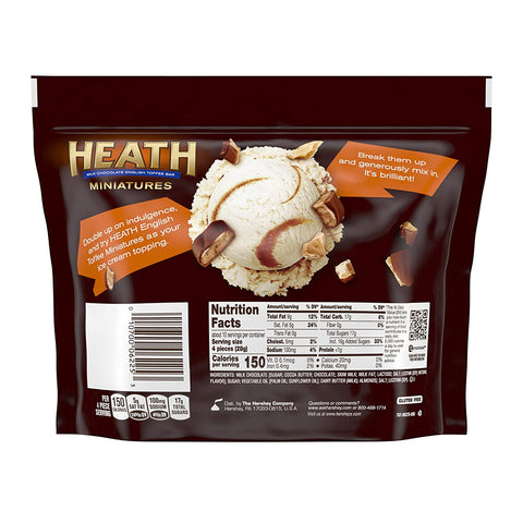 Image of HEATH Chocolate Toffee Bars, Miniatures, 10.2 oz Bag