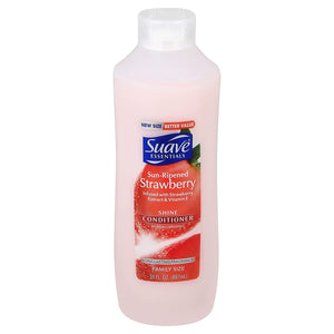 Suave Essentials Conditioner, Sun-Ripened Strawberry, Family Size - 30 fl oz (3 Pack)