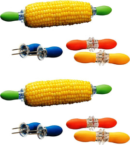 Chef Craft Interlocking Jumbo Corn Holder 4 pair (2 Packs)