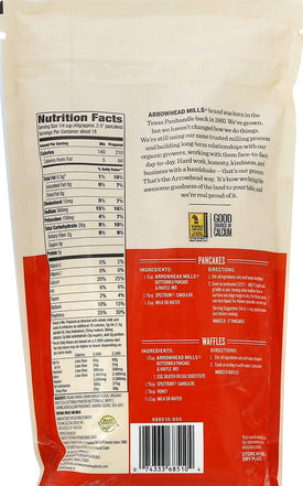 Arrowhead Mills Buttermilk Pancake & Waffle Mix, 26 Ounce (Pack of 6)