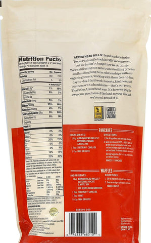 Image of Arrowhead Mills Buttermilk Pancake & Waffle Mix, 26 Ounce (Pack of 6)