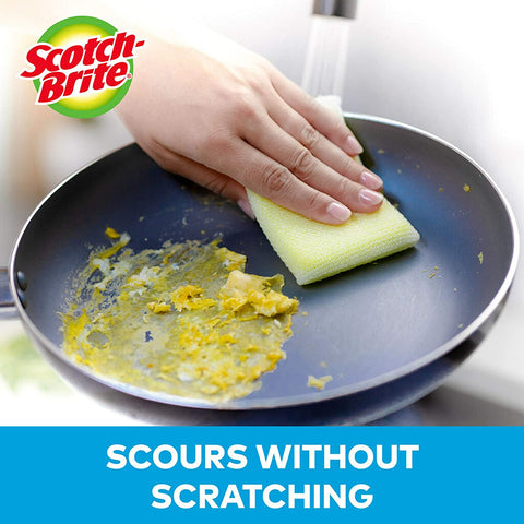 Image of Scotch-Brite Dobie Cleaning Pad, Ideal for Dishwashing, Kitchen, Bathroom and More, Scours Without Scratching, 1 Pad