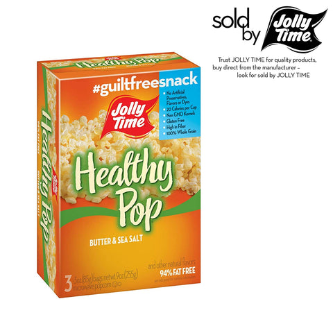 Image of JOLLY TIME Healthy Pop Butter Microwave Popcorn (3-Count Box, Pack of 4)