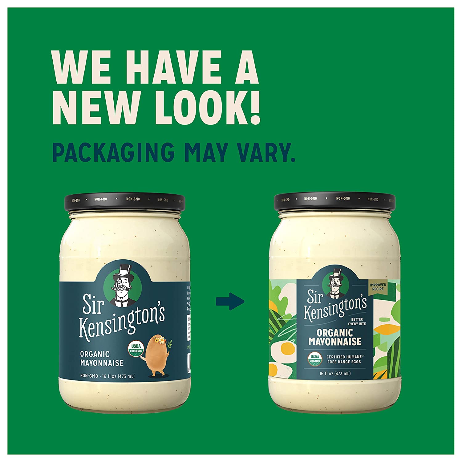 Sir Kensington's Mayonnaise, Condiments that are Gluten Free and Non- GMO Project Verified Organic Mayo, Certified Humane Free Range Eggs, Shelf-Stable, 16 oz