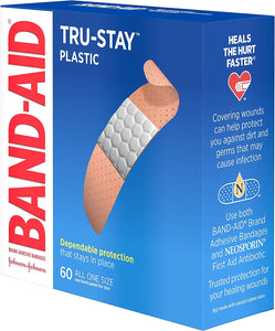 Band-Aid Comfort-Flex Adhesive Bandages-Plastic-60ct, Family Pack