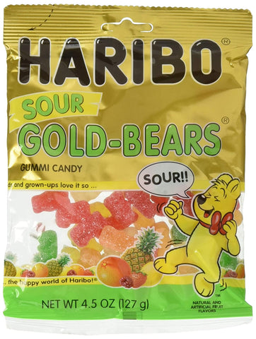 Image of Haribo Sour Gold-Bears Gummi Candy Bag (4.5 oz/127g)