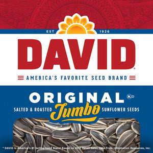 DAVID Roasted and Salted Original Jumbo Sunflower Seeds