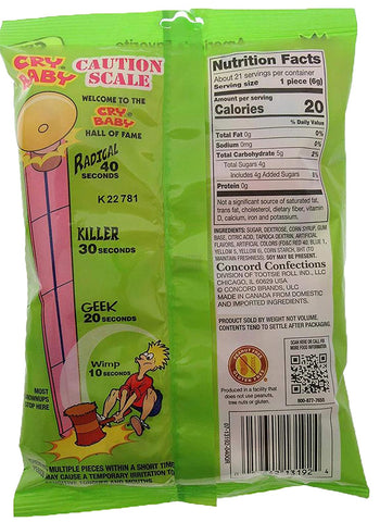 Image of Dubble Bubble, Bubble Gum Cry Baby Extra Sour Candy (4 Ounce Bag) (2 Pack)