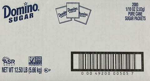 Image of Domino Sugar Packets, 0.1 Ounce (Pack of 2000)