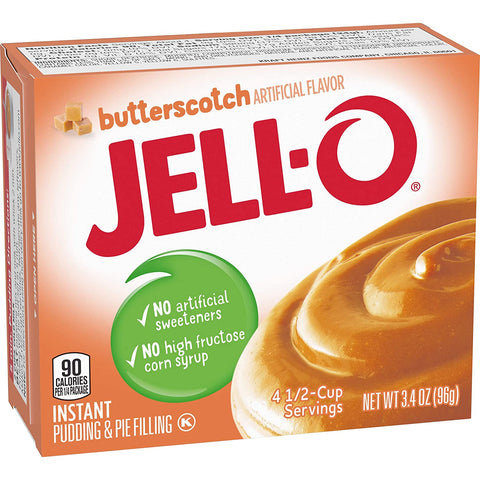 Image of Jell-O Instant Butterscotch Pudding & Pie Filling (3.4 oz Boxes, Pack of 6)
