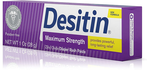 Image of Desitin Maximum Strength Baby Diaper Rash Cream with 40% Zinc Oxide, Travel Size, 1 oz