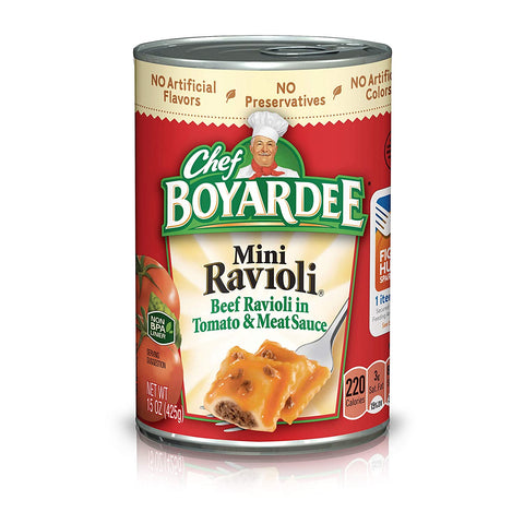 Image of Chef Boyardee Mini Beef Ravioli in Tomato & Meat Sauce, 4-pack, 60 oz