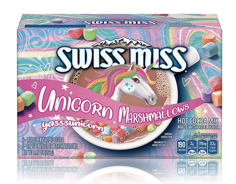 Image of Swiss Miss Fun Bundle, Unicorn Marshmallows and Lucky Charms, 6 Hot Chocolate Envelopes and Marshmallows in Each Box, 12 Total, Hot Cocoa Mix Made with Real Cocoa