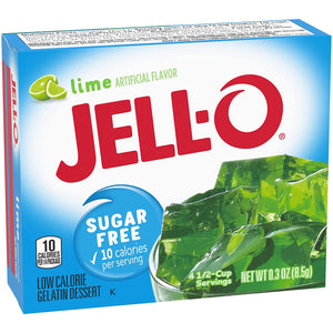 Jell-O Lime Sugar-Free Gelatin Mix (0.3 oz Boxes, Pack of 6)