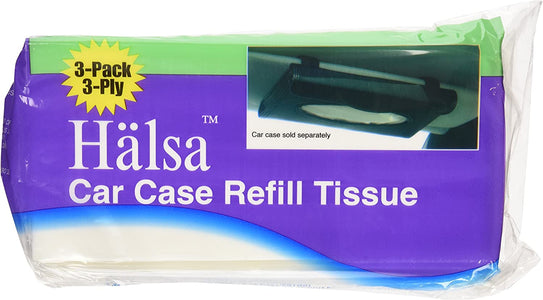Halsa Car Case Visor Refill 3PlyTissue Wipes-4 PACKS