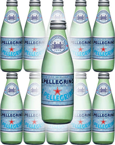 San Pellegrino Sparkling Natural Mineral Water, 8.45oz Glass Bottle (Pack of 10)