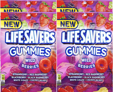 Lifesavers Gummies Wild Berries Gummy Snacks Snack Care Package for College, Military, Sports Net WT 3.6 Oz
