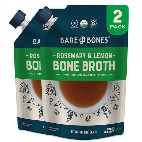 Image of Bone Broth by Bare Bones 100% Grass-fed, Organic, Bone Broth, Protein/Collagen-rich, 16 oz