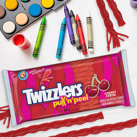 Image of Twizzlers Cherry Pull N Peel Party Pack, 396 Gram/13.96 Ounces {Imported from Canada}