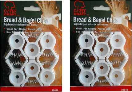 Chef Craft FBA_ Bread and Bagel Clip, White