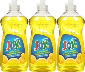 Joy Ultra Dishwashing Liquid, Lemon Scent, 12.6 oz-3 pk
