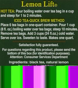 Bigelow Lemon Lift Tea Bags - 20 ct - 3 pk