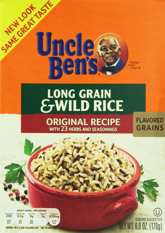 Image of Uncle Ben's, Original Recipe, Long Grain & Wild Rice, 6oz Box (Pack of 5)