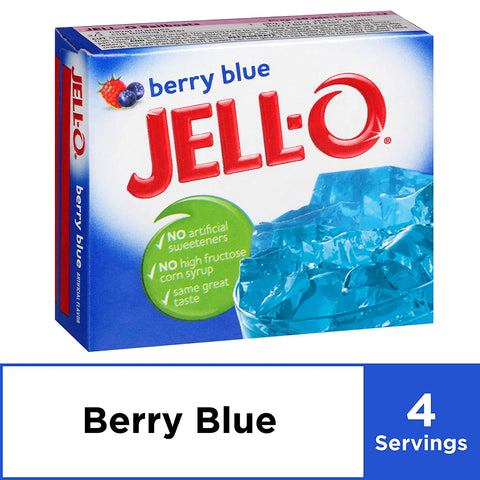 Image of JELLO Berry Blue Gelatin Dessert Mix 3 Ounce Box