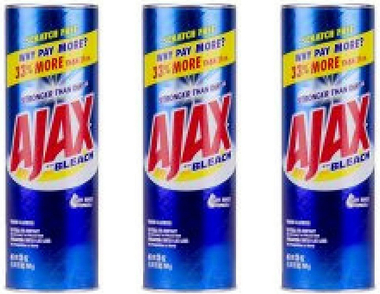 Ajax With Bleach Powder Cleaner, 28 Oz - Pack of 3