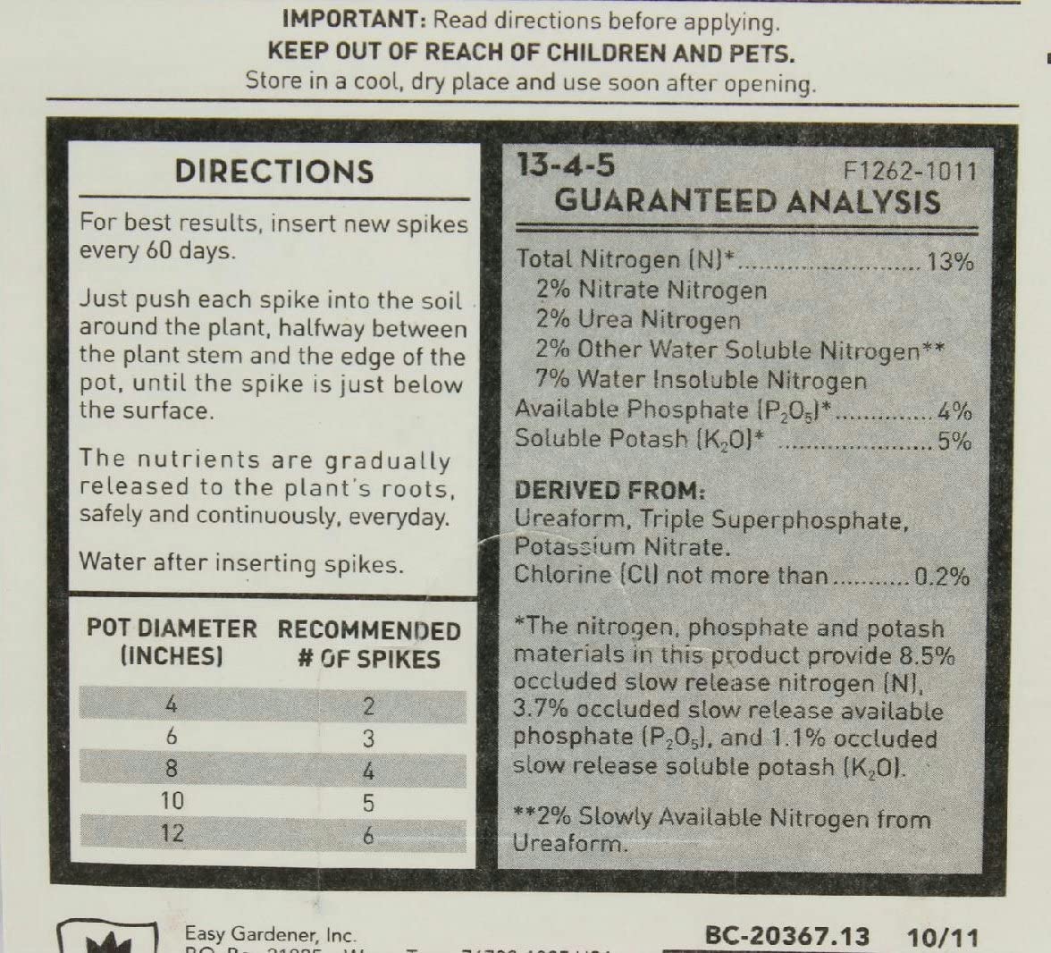 Jobe's Indoor Beautiful Houseplants Fertilizer Food 30 Pack