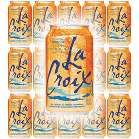 La Croix Orange Naturally Essenced Flavored Sparkling Water, 12 oz Can (Pack of 15, Total of 180 Oz)