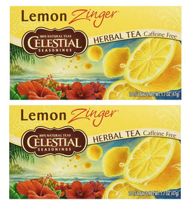 Celestial Seasonings Herbal Tea, Lemon Zinger, (2 Pack)