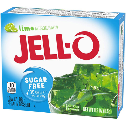 Image of Jell-O Lime Sugar-Free Gelatin Mix (0.3 oz Boxes, Pack of 6)