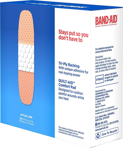 Image of Band-Aid Comfort-Flex Adhesive Bandages-Plastic-60ct, Family Pack