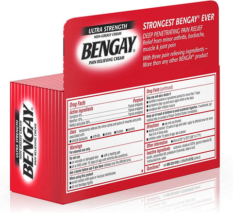 Image of Ultra Strength Bengay Pain Relief Cream, Topical Analgesic for Arthritis, Muscle, Joint & Back, 2 oz