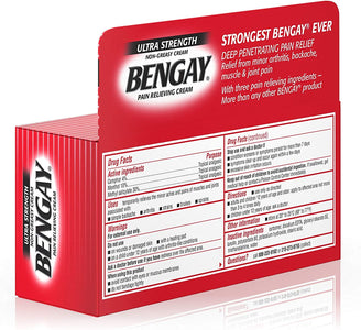 Ultra Strength Bengay Pain Relief Cream, Topical Analgesic for Arthritis, Muscle, Joint & Back, 2 oz