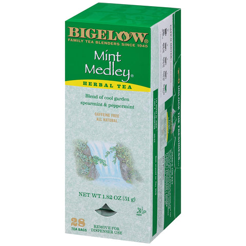 Image of Bigelow 28CT 3 PACK Caffeine Herbal, Black, Green, Antioxidant-Rich Gluten-Free Full-Caffeine Tea in Foil-Wrapped Bags