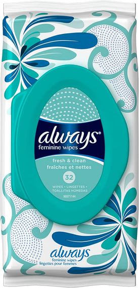 Always Feminine Wipes, 0.498 Pound (Pack of 4)