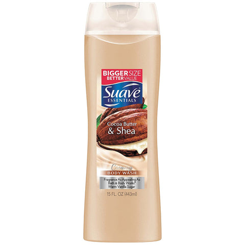 Image of Suave Naturals Body Wash, Creamy Cocoa Butter & Shea, 15 Fl Oz (Pack of 6)