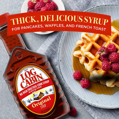 Image of Log Cabin Original Syrup for Pancakes and Waffles, 12 oz.