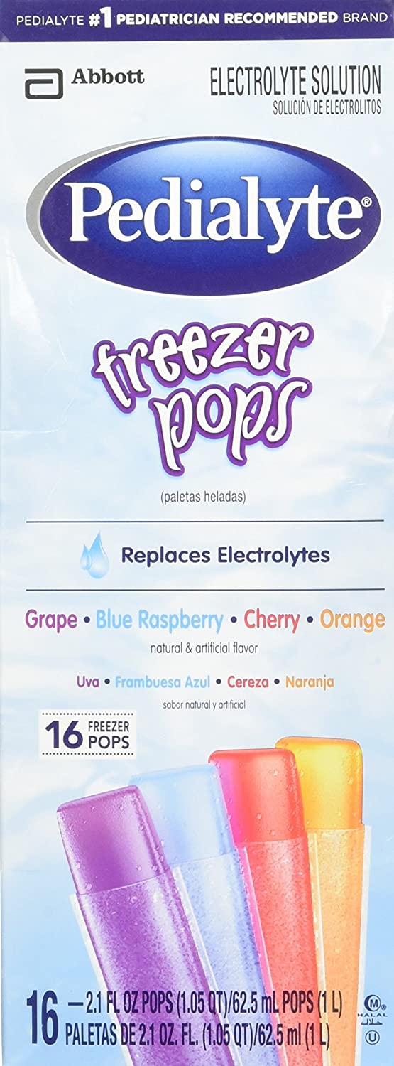 Pedialyte Freezer Pops - Assorted Flavors - 2.1 oz - 16 ct (Pack of 2)